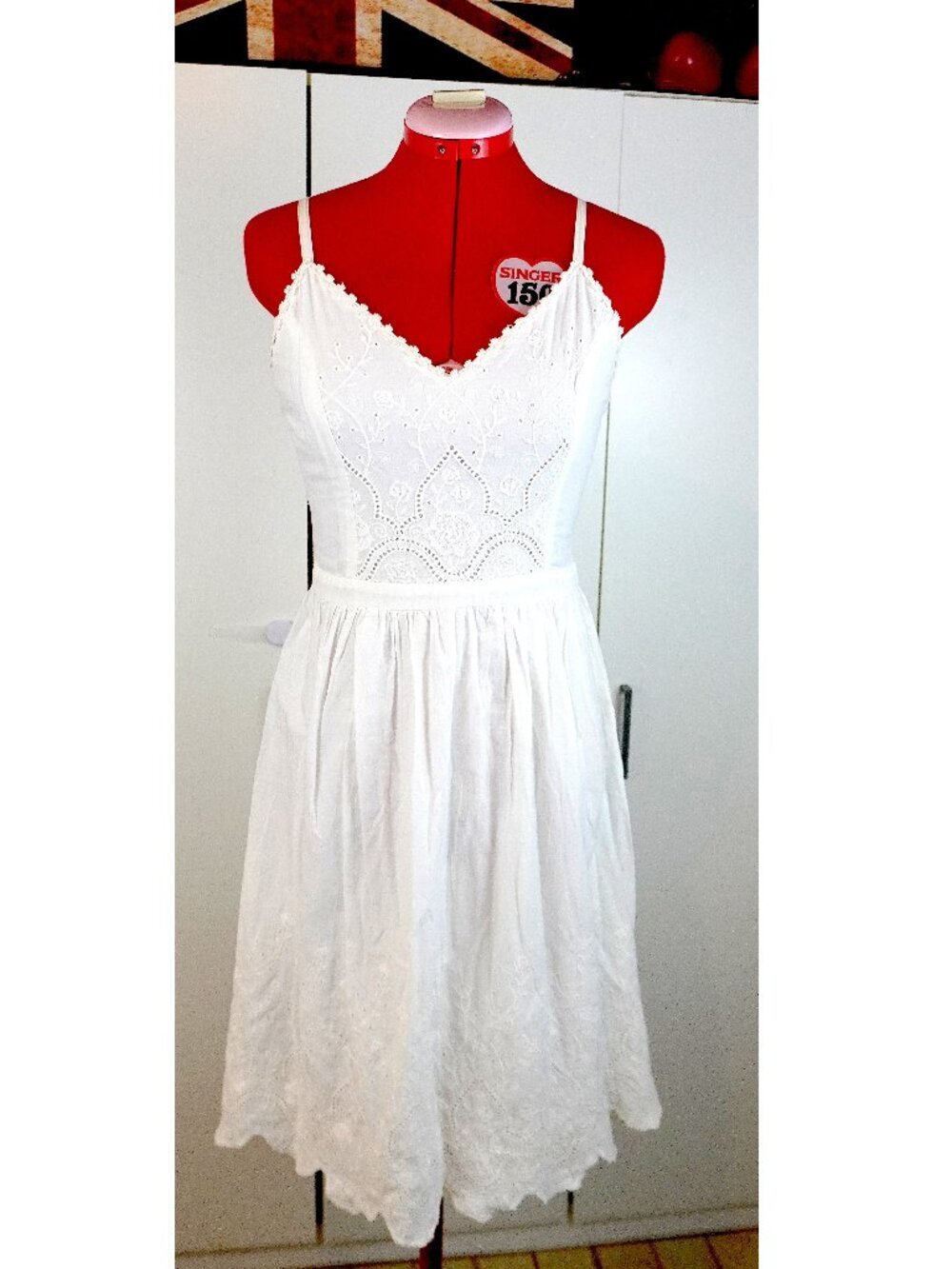 ModCloth "Affable Aura" White Lace Dress